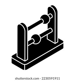     Un marco para contar cuentas, icono del ábaco 