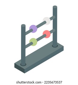     A frame of counting beads, icon of abacus 