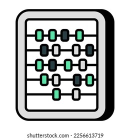     A frame of counting beads, icon of abacus 
