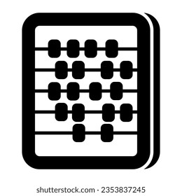     A frame of counting beads, icon of abacus 