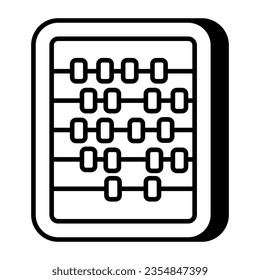     A frame of counting beads, icon of abacus 