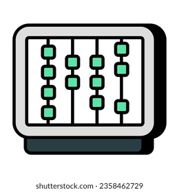    A frame of counting beads, icon of abacus 