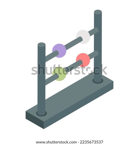     A frame of counting beads, icon of abacus 
