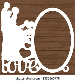 frame with a couple in love