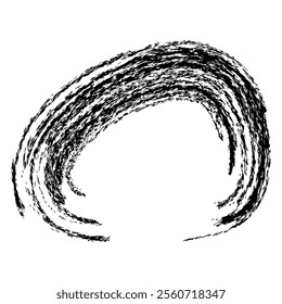 Frame from Crayon effect, Circle Shape, Hand Draw Sketch Vector Illustration