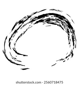 Frame from Crayon effect, Circle Shape, Simple Hand Draw Sketch Vector Illustration
