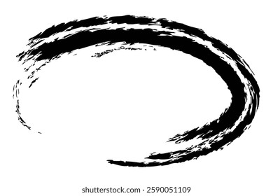 Frame from Crayon effect, Oval Shape, Simple Hand Draw Sketch Vector