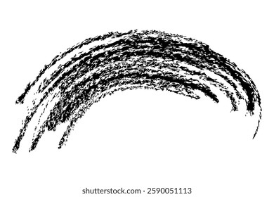 Frame from Crayon effect, Oval Shape, Simple Hand Draw Sketch Vector