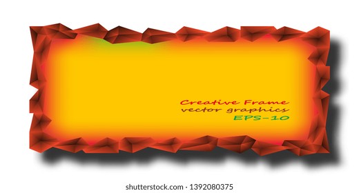 Frame. Creative frame. Stylish design. Creative background. Postcard. Banner. Flyer Artistic background. Vector graphics