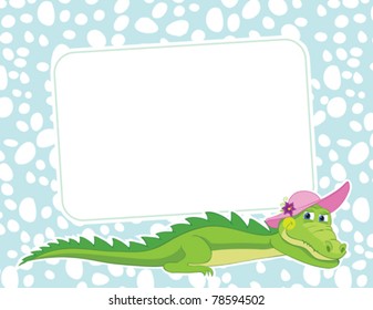 Frame with crocodile