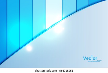 frame curve square abstract background blue white