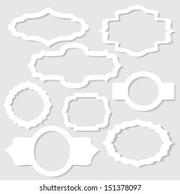 frame cut out of paper