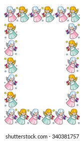 Frame with cute angels