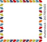 Frame of cute honey bee animal. Honey bee vector illustration. Insect on white background border