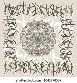 frame of dancing people. vector.