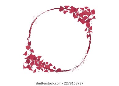 The frame was decorated by petals suit to be certification circle photo frame and blessing card vector illustration graphic EPS 10