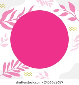 frame decorated with colorful flowers and foliage arranged harmoniously empty poster border.