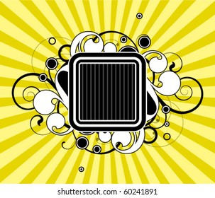 Frame is decorated design elements