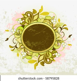 frame is decorated floral elements