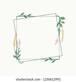 Marco decorado con vector de flores