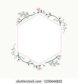 Marco decorado con vector de flores