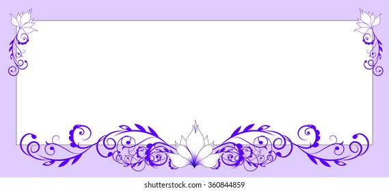 the frame decorated with lily and deciduous patterns