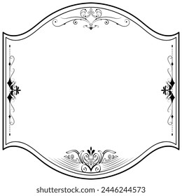 The frame is decorated with a vintage pattern.