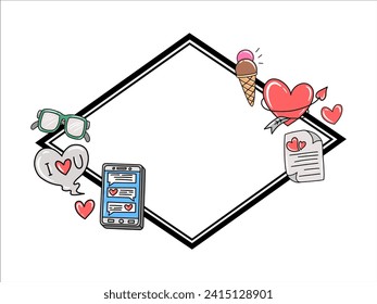 Frame Decoration Background Valentine Day