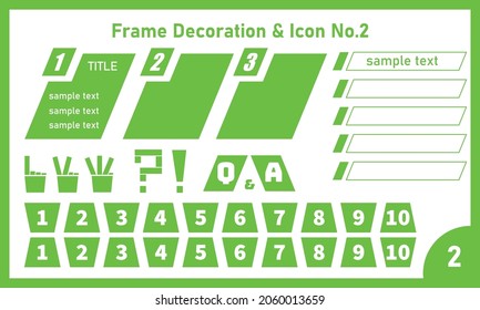 Frame Decoration and icon 02 yellowgreen