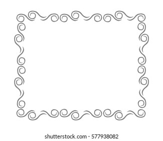 Frame decoration template. Vector illustration.
