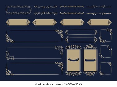 Frame decoration tradition culture set western classic
