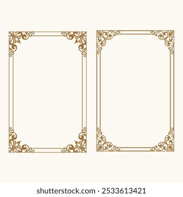 frame decorative corner square border frame border line greeting card invitation card product label