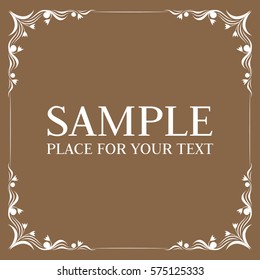 Frame. Decorative element. 