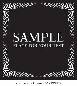 Frame. Decorative element. Vector illustration