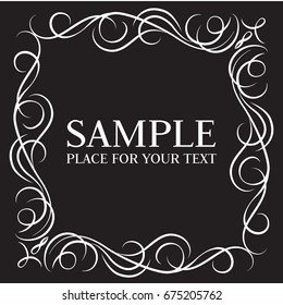 Frame. Decorative element. Vector illustration