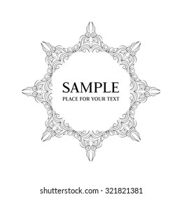 Frame. Decorative elements. Vector