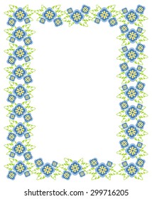 Frame with decorative flowers