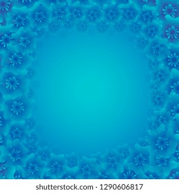 Frame. Decorative frame of flowers. Vector graphics