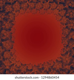 Frame. Decorative frame of flowers. Vector graphics