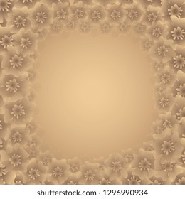 Frame. Decorative frame of flowers. Vector graphics
