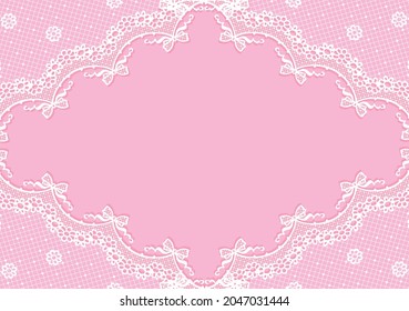 Frame with decorative laces. Vector illustration.