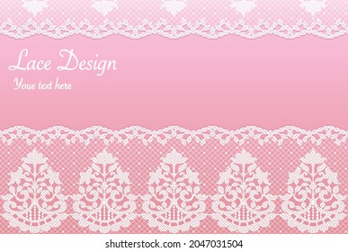 Marco con encajes decorativos. Ilustración vectorial.