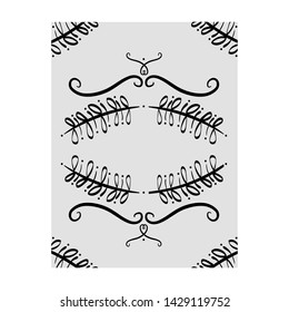 frame decorative with leafs boho style