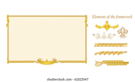 Frame with decorative ornament. Vector.