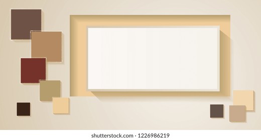 Frame. Decorative frame with square elements for banners. Postcard. Background for postcards. Banner.Vector background