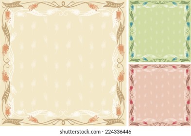 frame of the decorative tulips