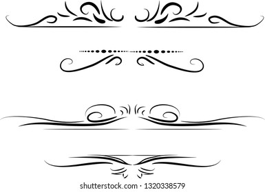 Frame decorative vintage classical modern style swril Curly photo Border Borders line