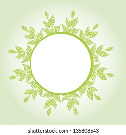 frame with delicate leaves