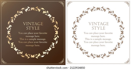 Frame-Design mit einem antiken Bild. Designelemente, die für die Dekoration verwendet werden können