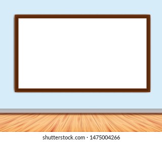 Frame design with board and floor illustration